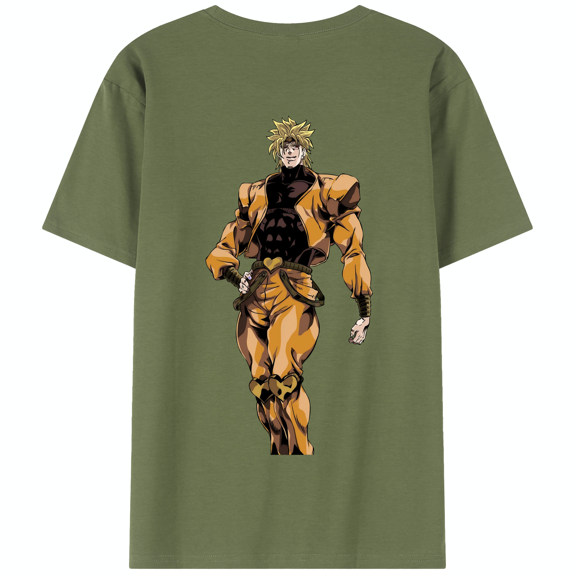 （画像用） ジョジョの奇妙な冒険 ディオ?ブランドー JoJo's Bizarre Adventure Dio Brando 綿100％半袖Tシャツ（背面プリント）